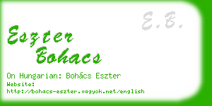 eszter bohacs business card